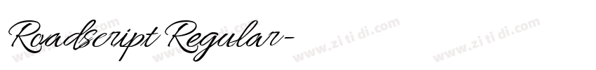 Roadscript Regular字体转换 Roadscript Regular字体转换